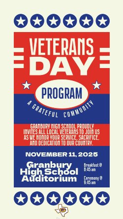 GISD Veterans Day Community Ceremony | Granbury Ind School District
